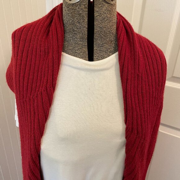 NWT Arte Meche Baby Alpaca Red Long Sweater Vest 100% Alpaca - Picture 2 of 12